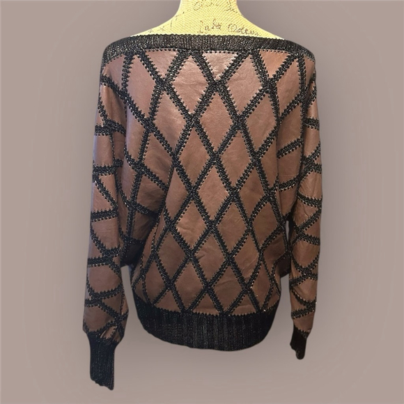 Brown Crochet Top/ Sweater Handmade #354 - Picture 3 of 16
